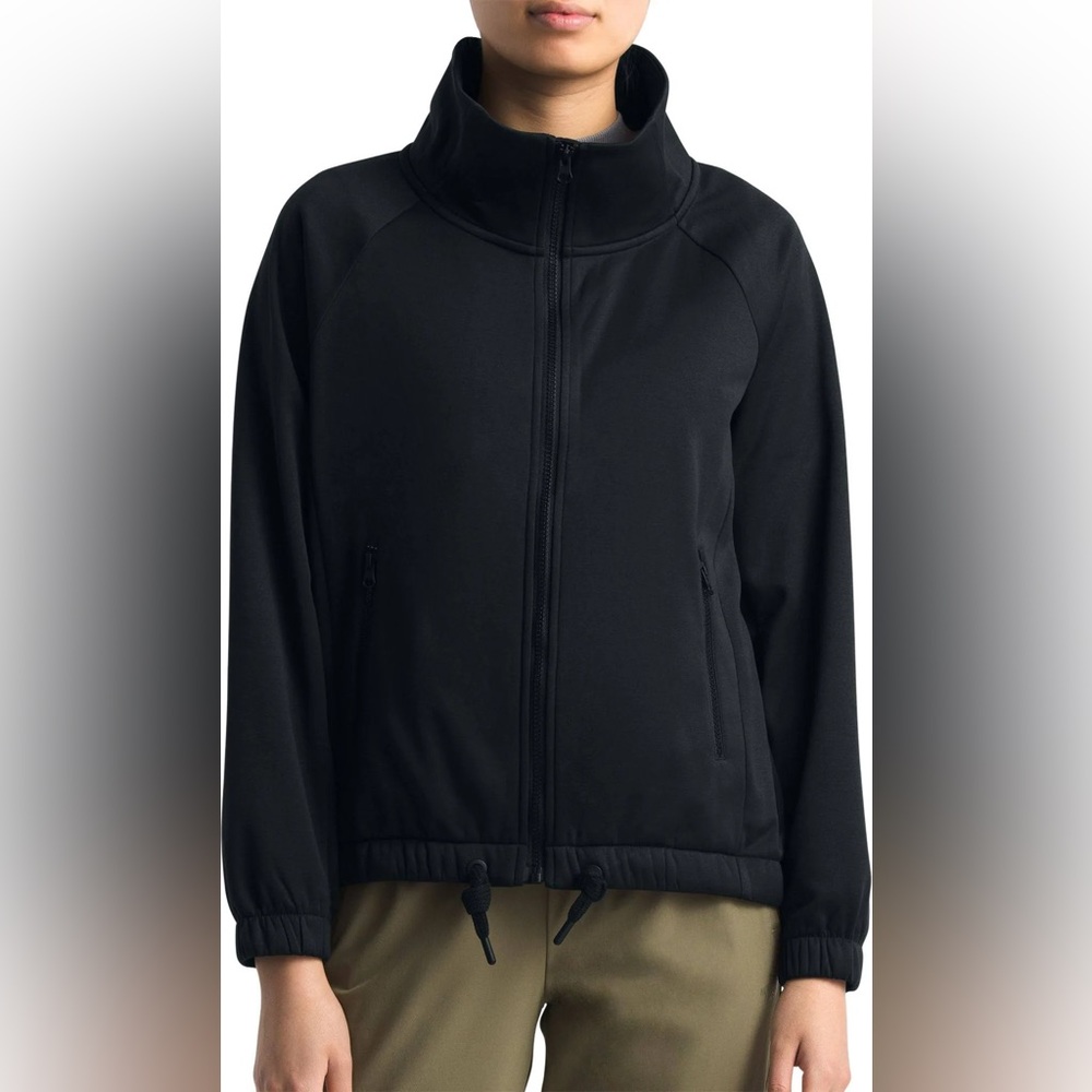 The North Face Jazzer Full Zip Jacket Drawstring Hem Relaxed Oversized Cozy